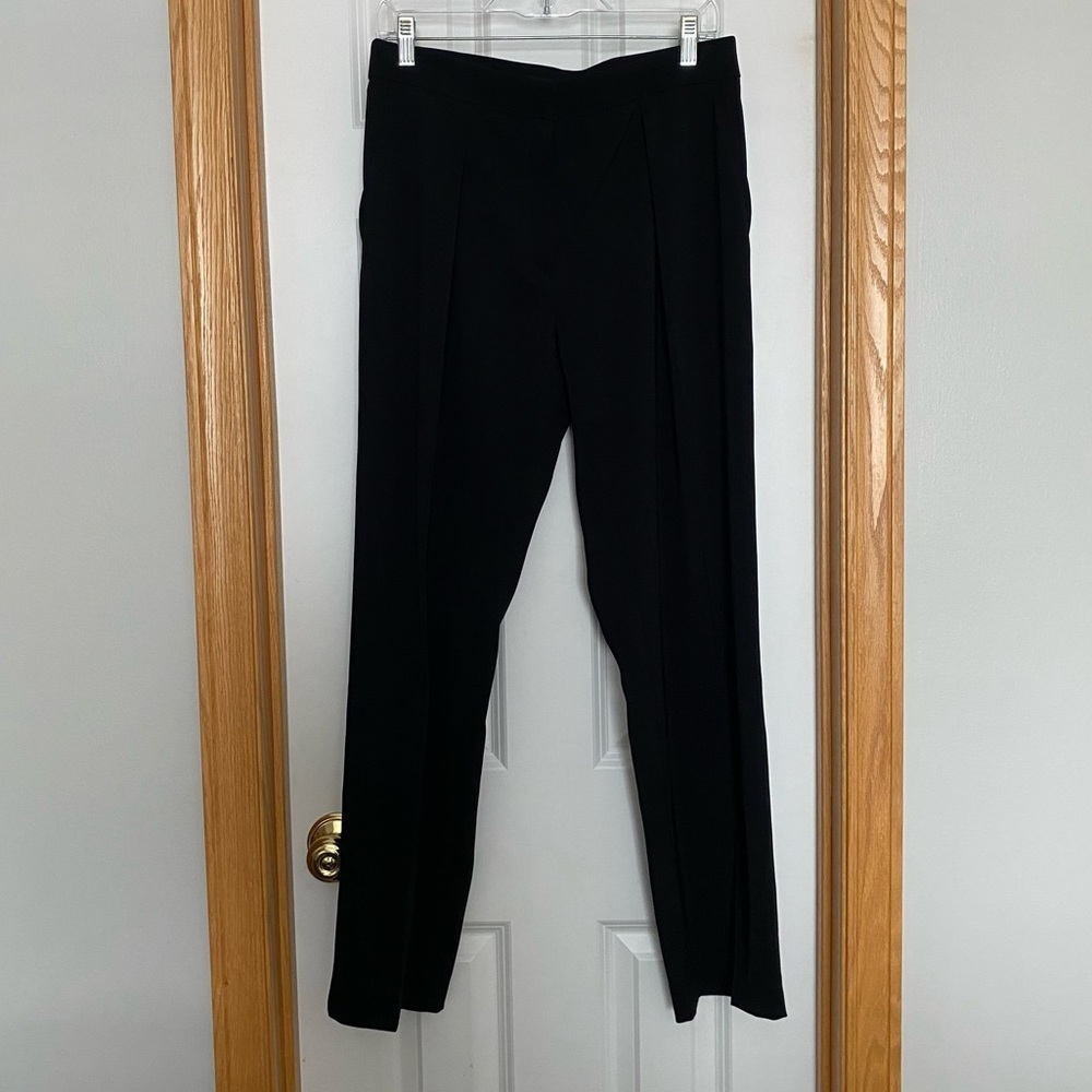 IRO High Waisted Black Trouser Pants with Pleats Size 38 US 6